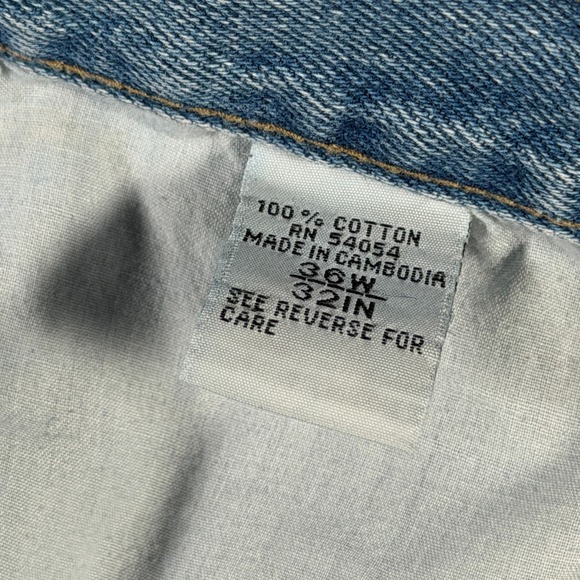 B One Soul Vintage‎ Baggy Cargo Jeans Light Wash Embroidered Dragon 36x32 Mens - Picture 10 of 13